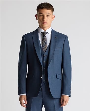 Remus Uomo Pablo Tapered Fit Stretch Jacket - Blue - 46S