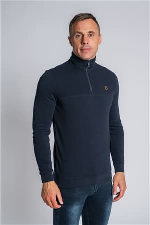 Xv Kings Narbonne Wolf 1/4 Zip Sweatshirt - Navy - XL