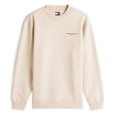 Tommy Jeans Linear Crew Sweatshirt - Beige - XL