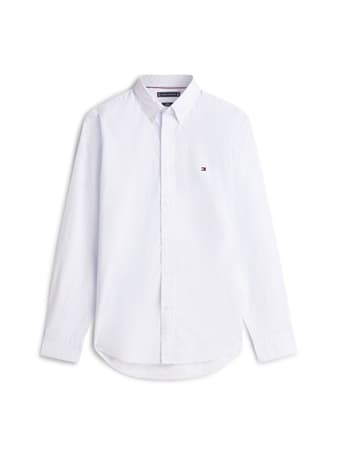 Tommy Hilfiger Flex Poplin Small Logo Shirt - Blue - XL