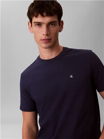 Calvin Klein Jeans Embroidered Monogram T-Shirt - Navy - XL