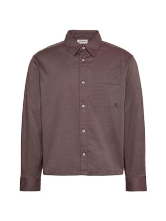 Calvin Klein Jeans Mens Oxford Cropped Shirt - Brown - S