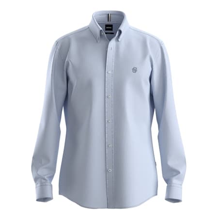 Boss H-Roan Button Down Shirt - Blue - L