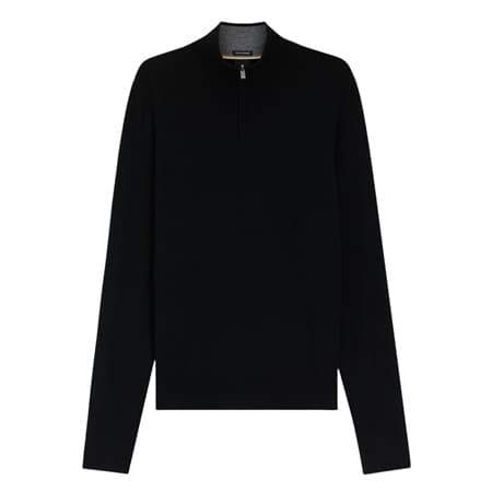 Boss H-Hemarlo Half Zip Sweater - Black - XL