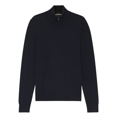 Boss H-Hemarlo Half Zip Sweater - Navy - L
