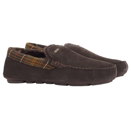 Barbour Monty Moccasin Slipper - Brown - 43