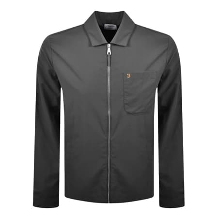 Farah Fintoni Zipped Overshirt - Grey - S