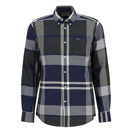 Barbour Dunoon Tartan Tailored Shirt - Green - XL
