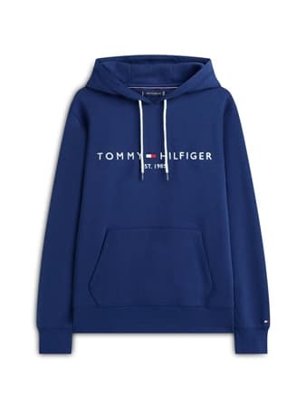 Tommy Hilfiger Logo Embroidery Fleece Hoodie Dcc - Navy - XS