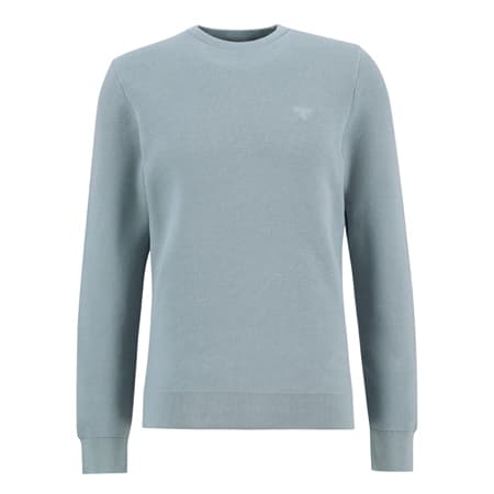 Barbour Essential Honeycomb Crew Neck Sweater - Blue - XL