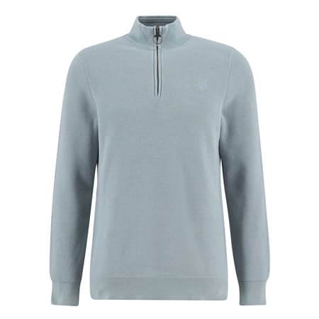 Barbour Essential Honeycomb Half Zip Sweater - Blue - XL