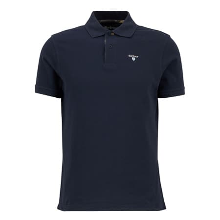 Barbour Tartan Pique Polo Shirt - Navy - XL