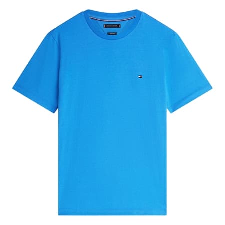 Tommy Hilfiger Flag Embroidery Crew Neck T-Shirt - Blue Orbit - XL