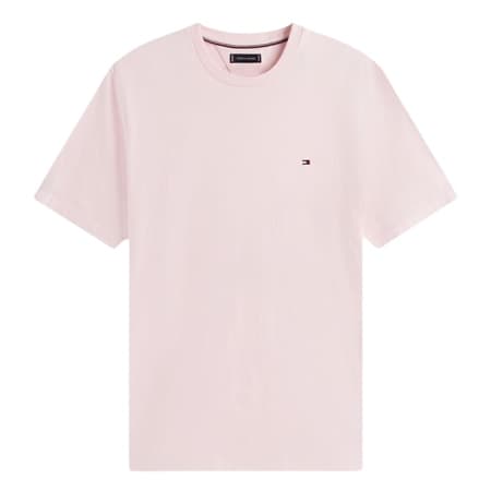 Tommy Hilfiger Flag Embroidery Crew Neck T-Shirt - Pink Lily - XL