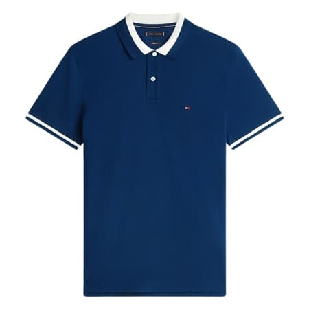 Tommy Hilfiger Contrast Collar Block Polo Shirt - Navy - XL