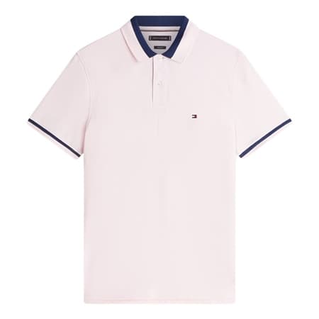 Tommy Hilfiger Contrast Collar Block Polo Shirt - Pink - XL