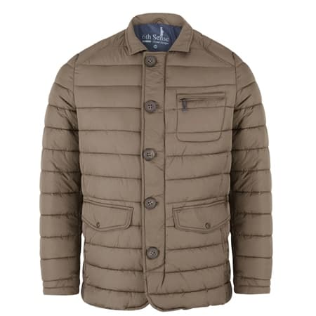 6th Sense Quilted Jacket - Brown - M