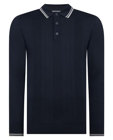 Remus Uomo Remus L/S Polo - Navy - M