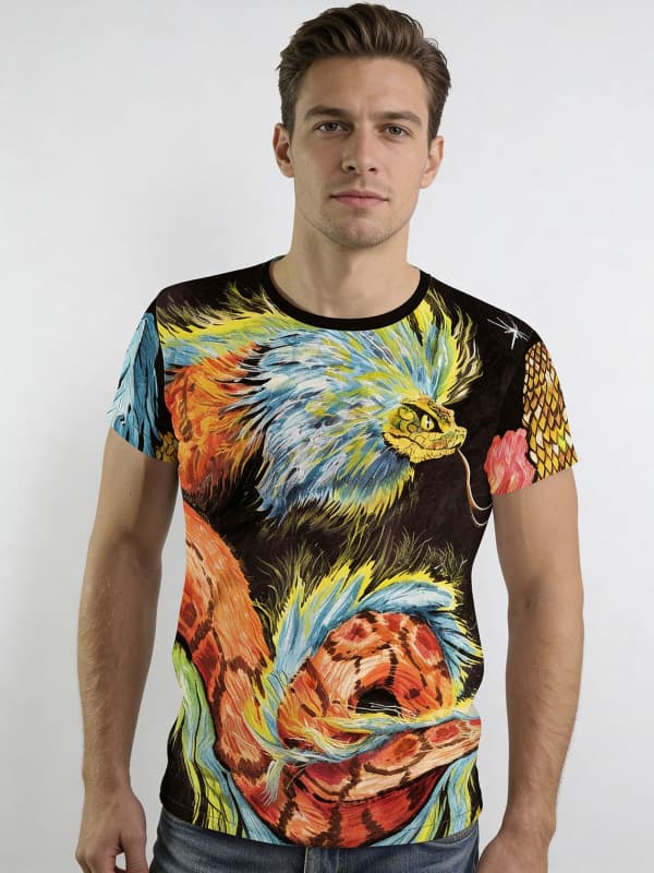 QUETZAL - Herren T Shirt Rundhals - GERMENS
