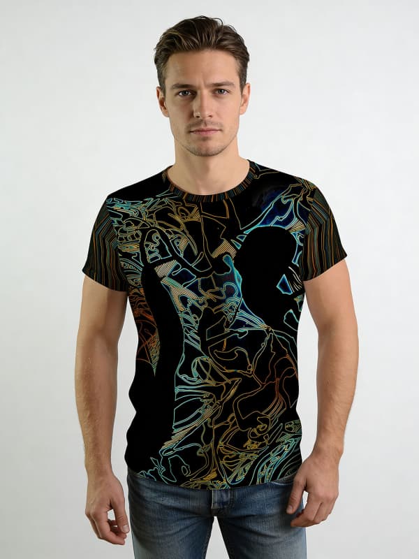 T Shirt Herren ZWEI ENGEL TANZEN AM VULKAN von GERMENS