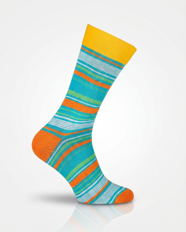 BEACH - Gestreifte bunte Socken - Unisex