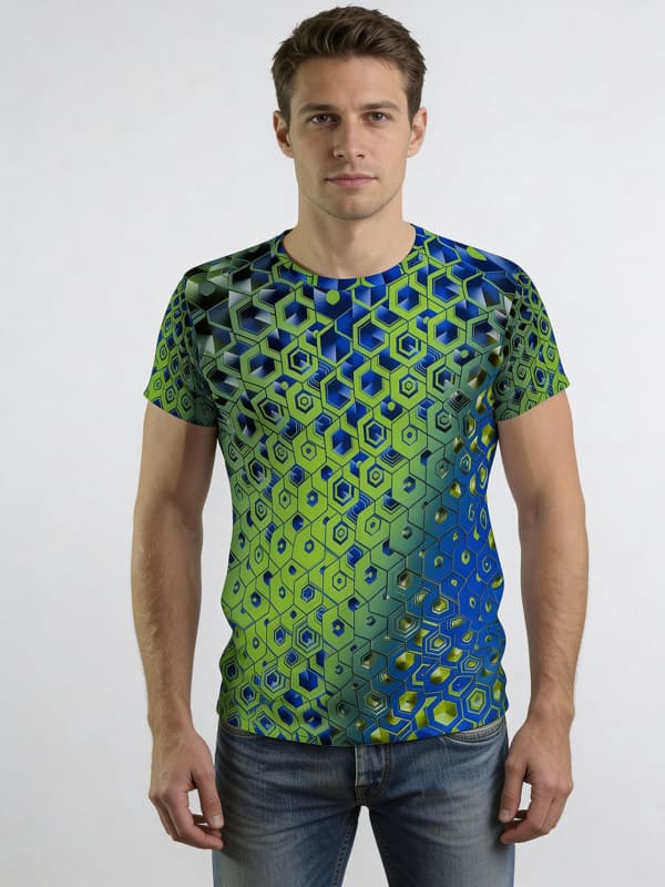 T Shirt Herren HEXAGON MALACHIT von GERMENS