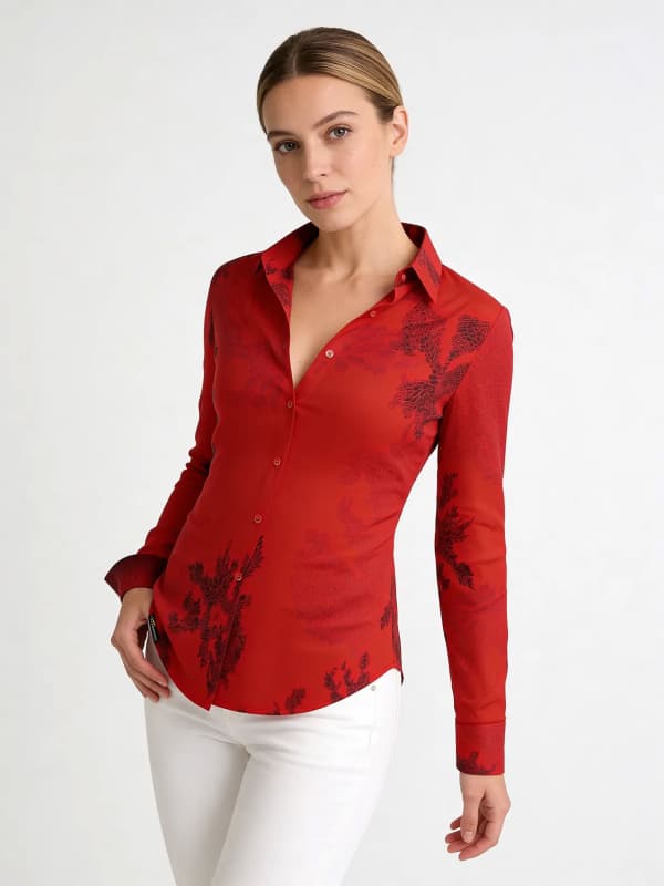 EMBER RED - Rote Bluse - GERMENS