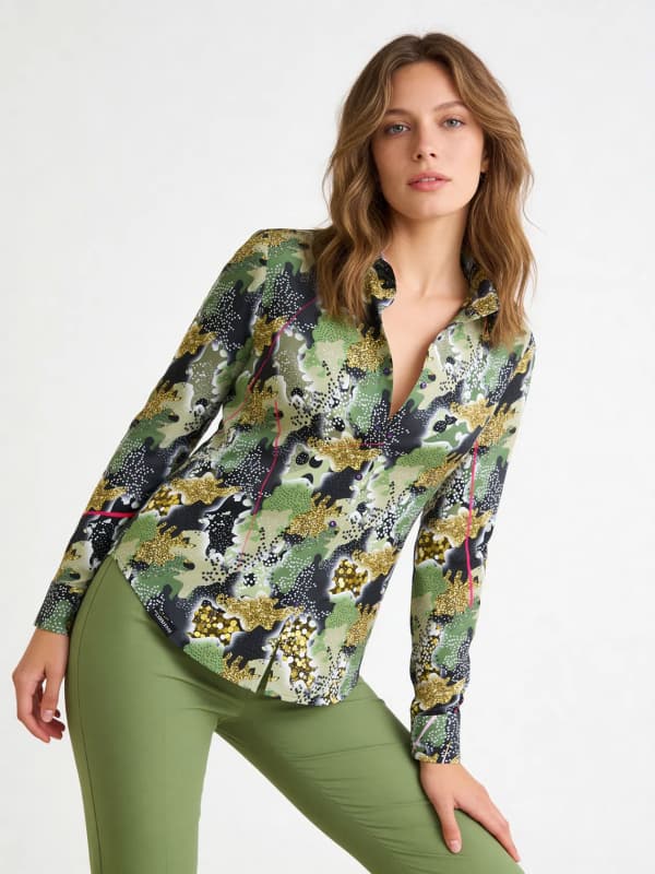 NO TERROR NO WAR - Bluse mit Tarnmuster - GERMENS