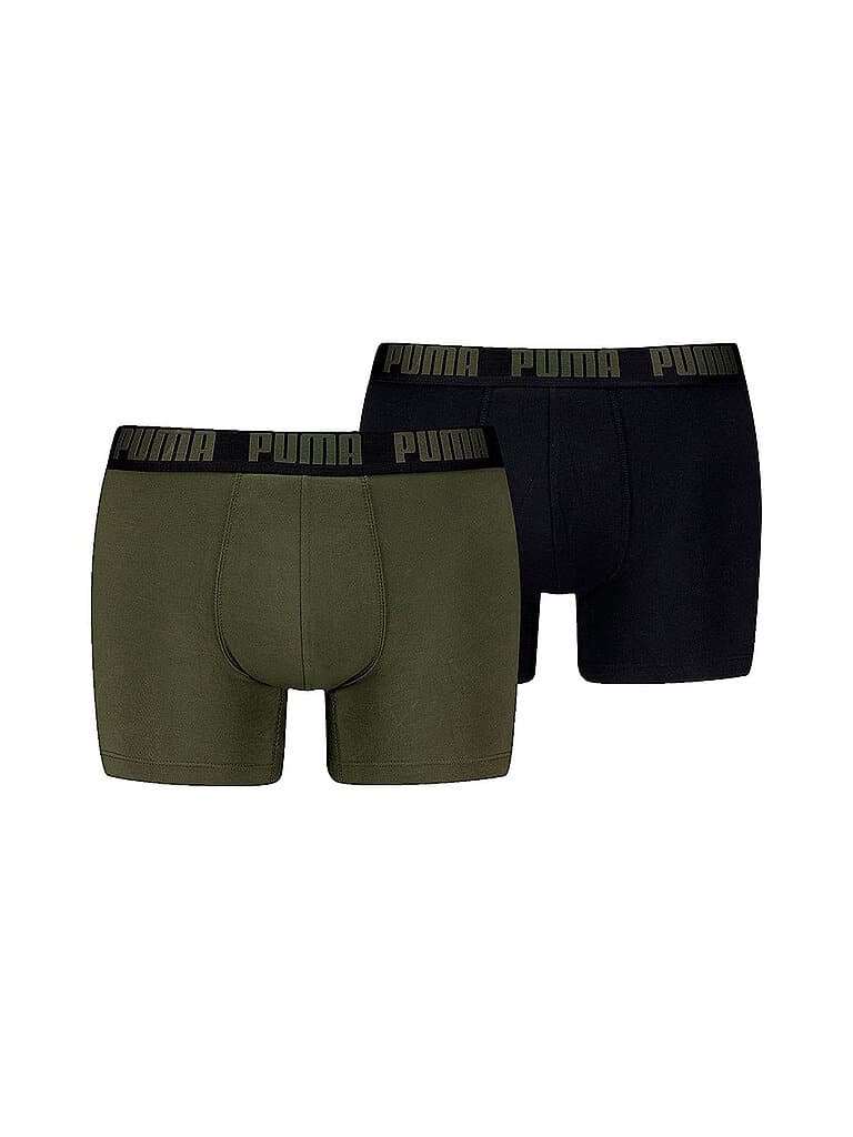 PUMA Herren Boxershort Everyday Basic 2er Pkg. olive | XL