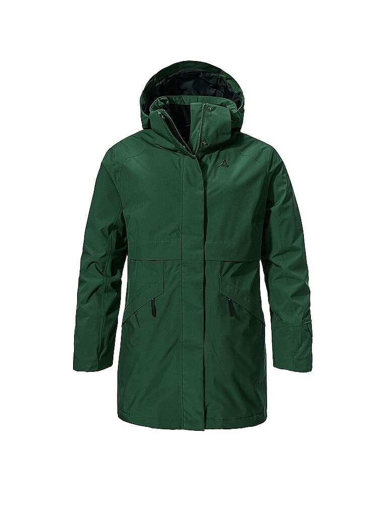 SCHÖFFEL Damen Winterparka Malkay Hoodie dunkelgrün | 42