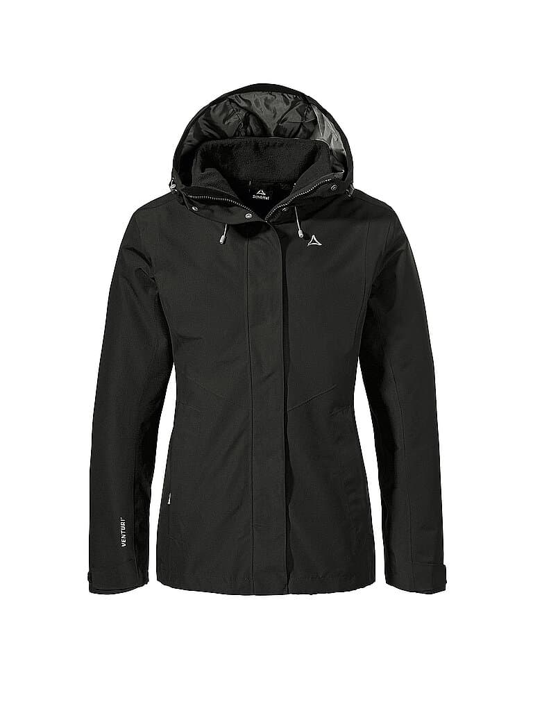 SCHÖFFEL Damen Wanderjacke Okere 2L 3in1 Hoodie schwarz | 48