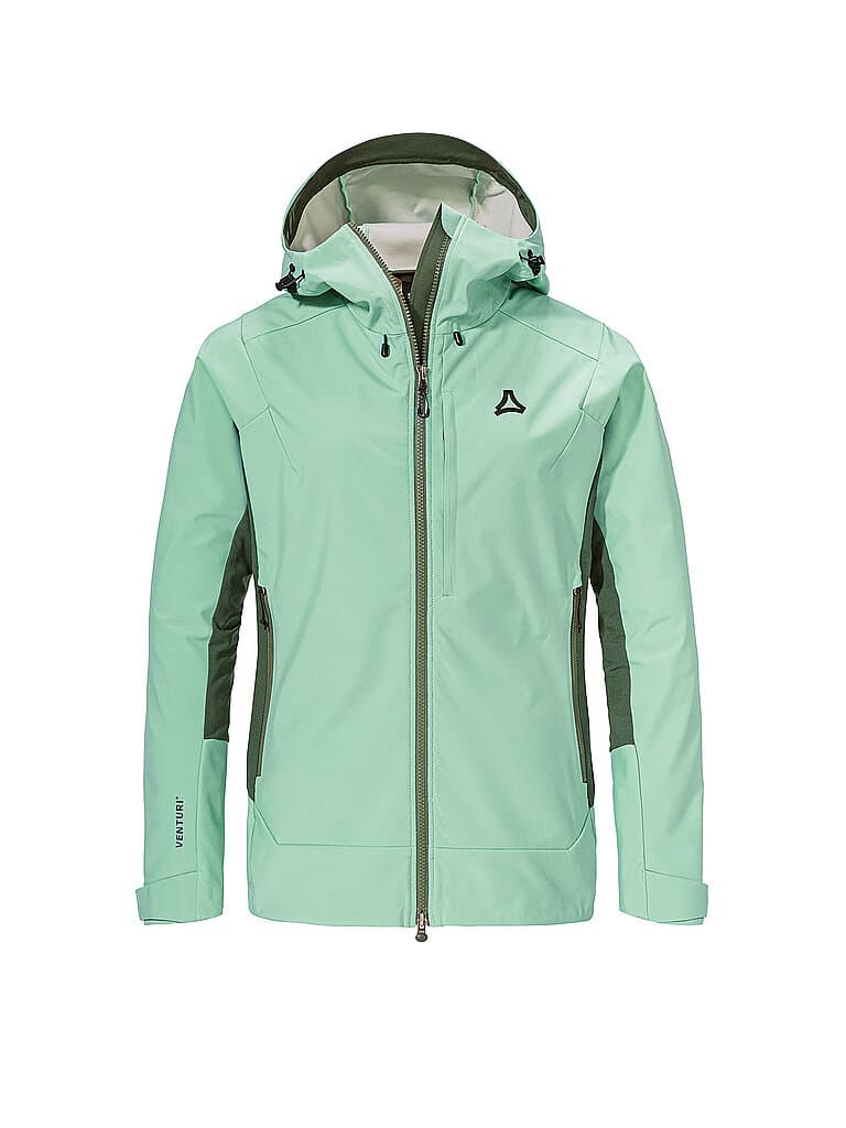 SCHÖFFEL Damen Touren Softshelljacke Milagle Hoodie mint | 48