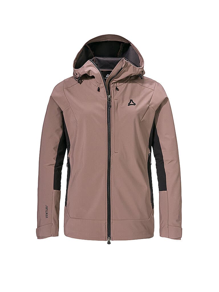 SCHÖFFEL Damen Touren Softshelljacke Milagle Hoodie hellbraun | 44