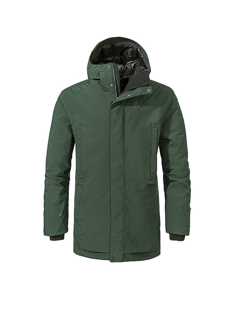 SCHÖFFEL Herren Winterparka Crivat 2L Hoodie isoliert dunkelgrün | 52