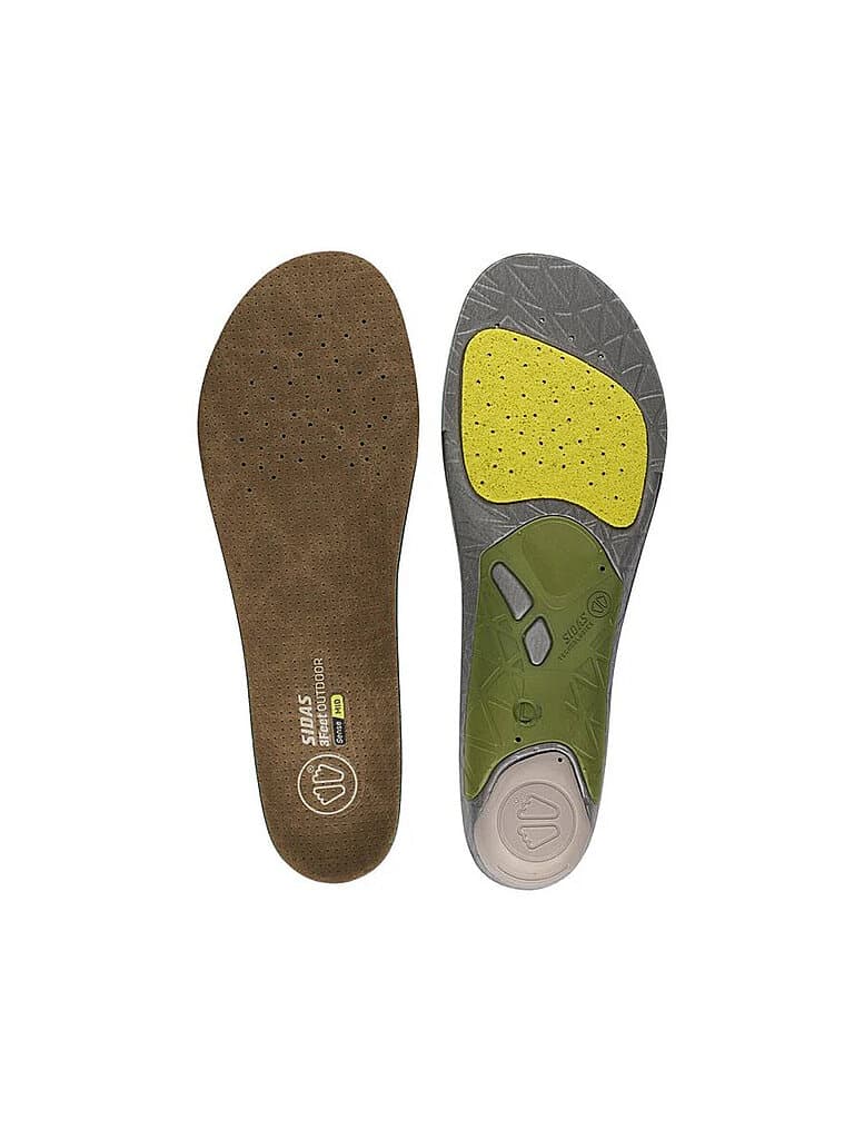SIDAS Einlegesohlen fürs Wandern - 3Feet® Outdoor Mid grün | 46-48