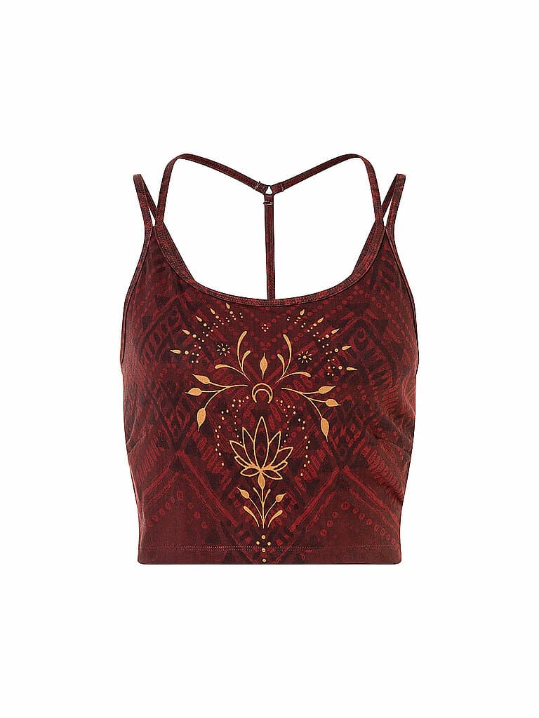 THE SPIRIT OF OM Damen Yoga Bra Shakti dunkelrot | L