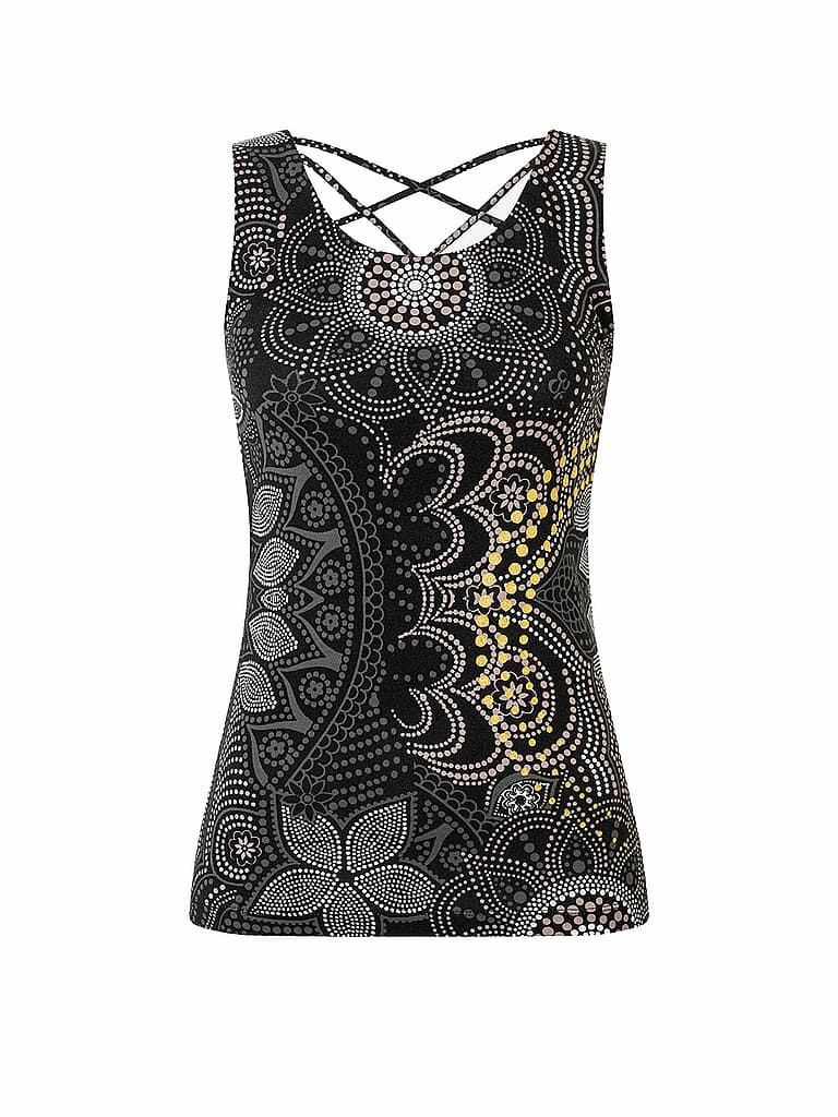THE SPIRIT OF OM Damen Yogatank Maui schwarz | L