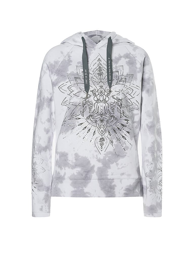 THE SPIRIT OF OM Damen Yoga Hoodie Buddha weiss | S
