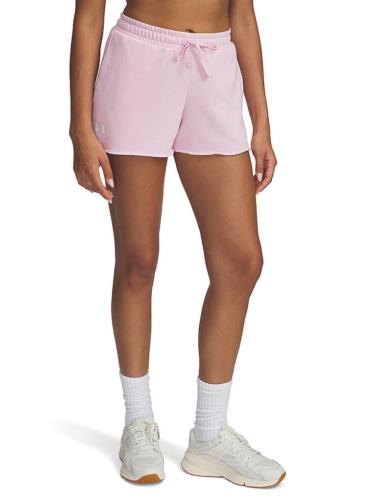UNDER ARMOUR Damen Shorts UA Rival Terry rosa | XL