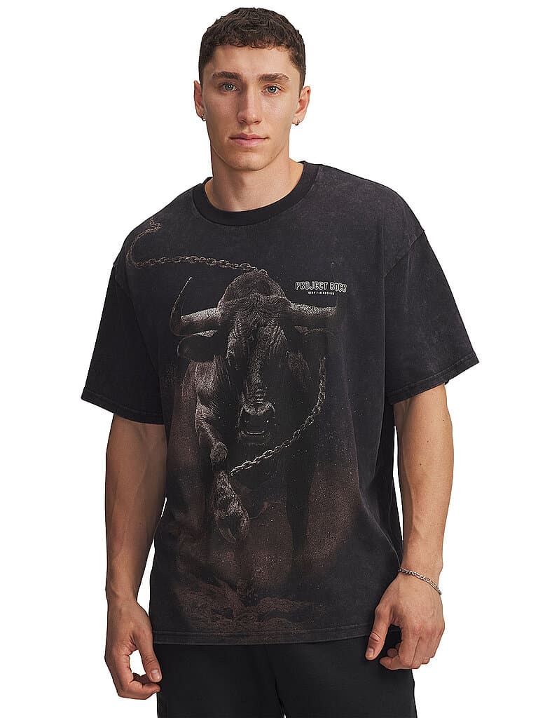 UNDER ARMOUR Herren T-Shirt The Rock Washed schwarz | XL
