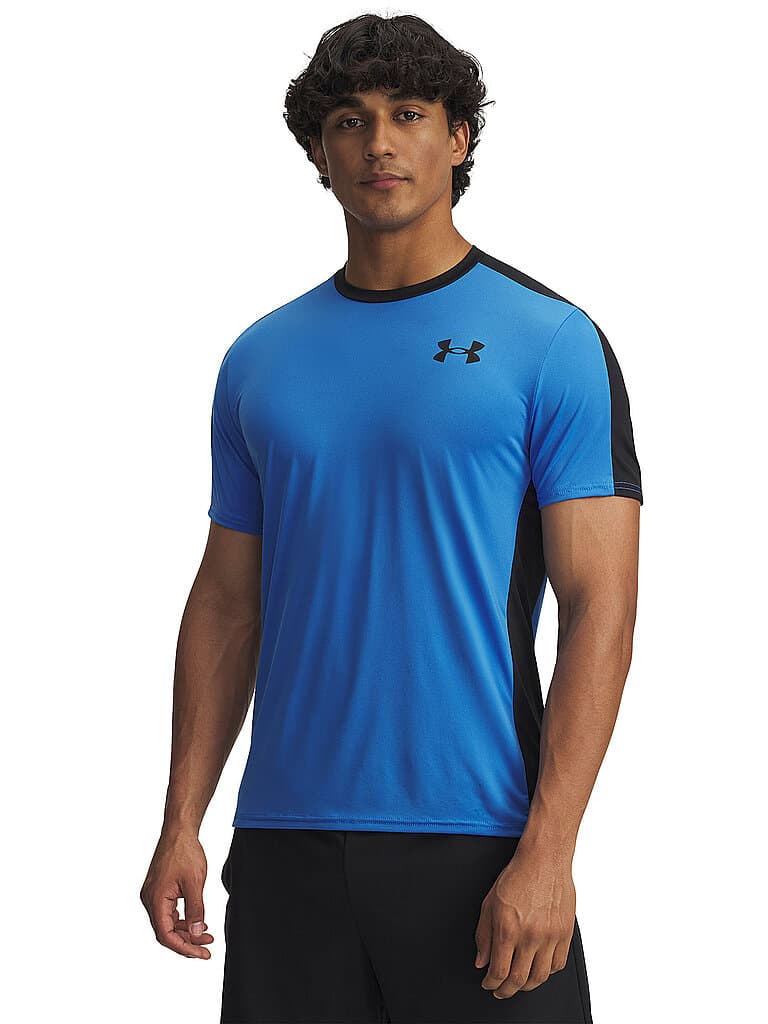 UNDER ARMOUR Herren Fitnessshirt UA HeatGear® Wordmark blau | XXL