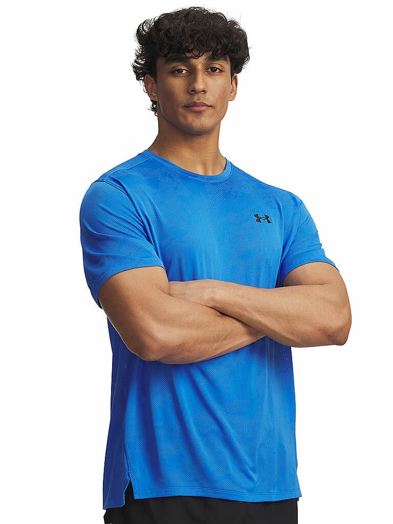 UNDER ARMOUR Herren Fitnessshirt UA TechTM Vent Jacquard blau | XXL