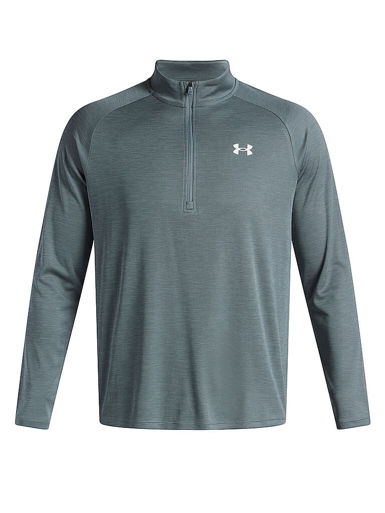 UNDER ARMOUR Herren Fitnessshirt UA Tech™ Textured ½ Zip petrol | XXL