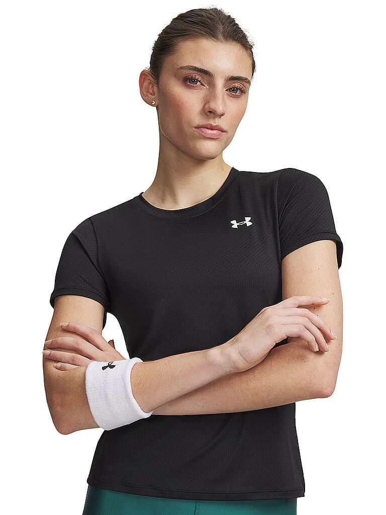 UNDER ARMOUR Damen Fitnessshirt UA Tech™ Mesh schwarz | XL