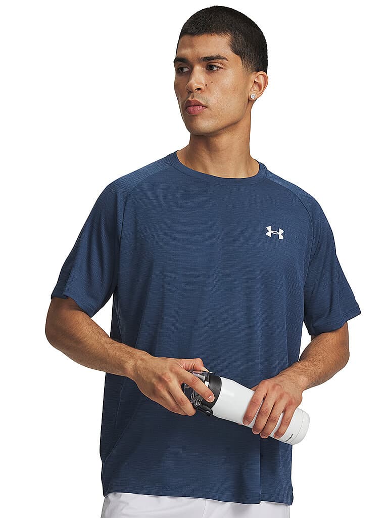 UNDER ARMOUR Herren Fitnessshirt UA Tech™ Strukturiert dunkelblau | XXL