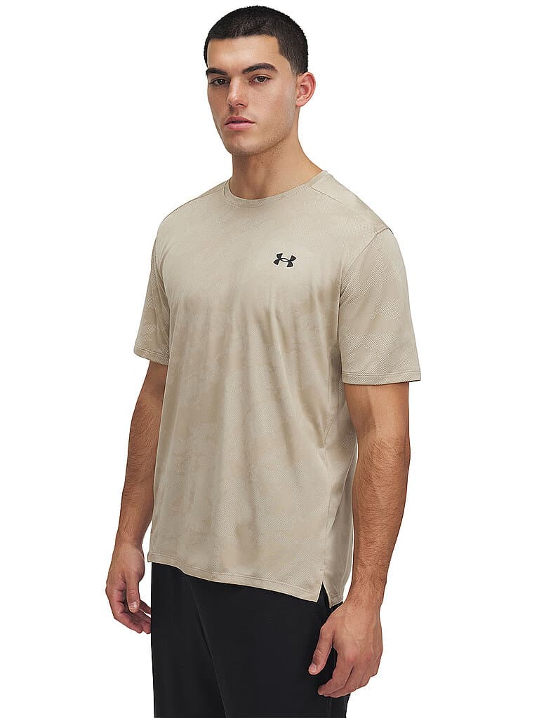 UNDER ARMOUR Herren Fitnessshirt UA TechTM Vent Jacquard camel | XXL
