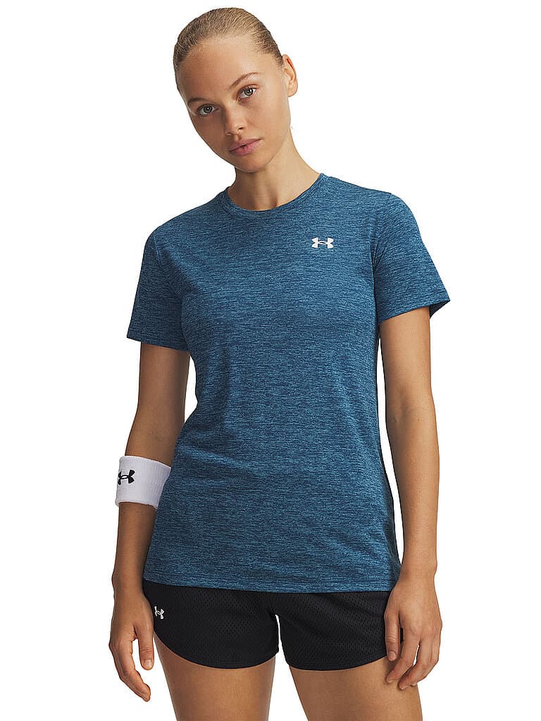 UNDER ARMOUR Damen Fitnessshirt UA Tech™ Twist dunkelblau | XL