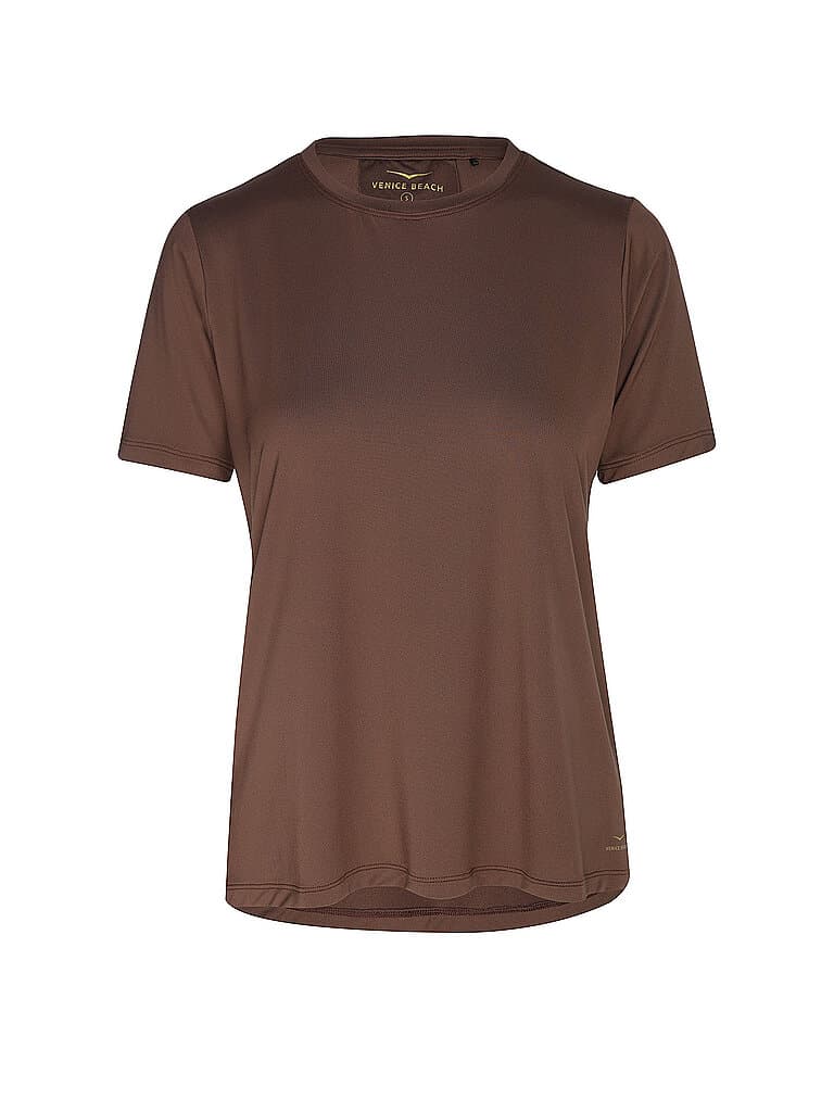 VENICE BEACH Damen Fitnessshirt Sia braun | XS