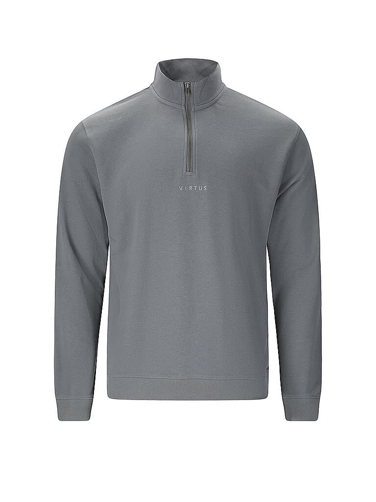 VIRTUS Herren Sweater Minne Half Zip grau | XXL
