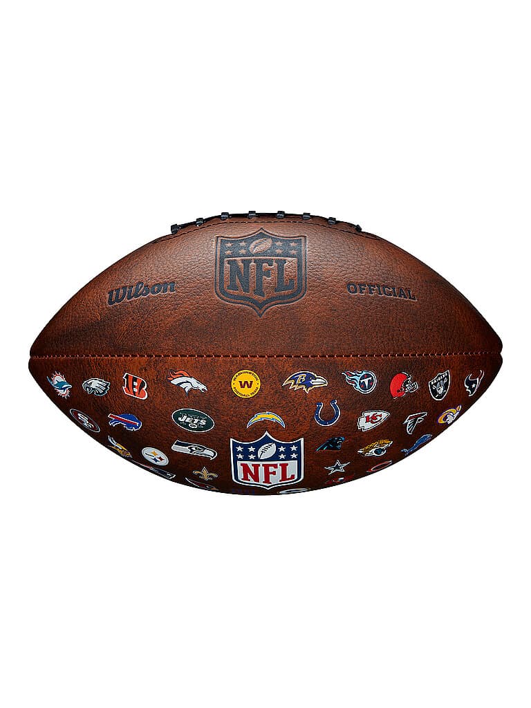 WILSON American Football NFL Off Throwback 32 Team Logo braun